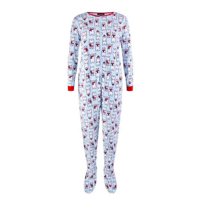 René Rofé Adult Microfleece Footed Onesie