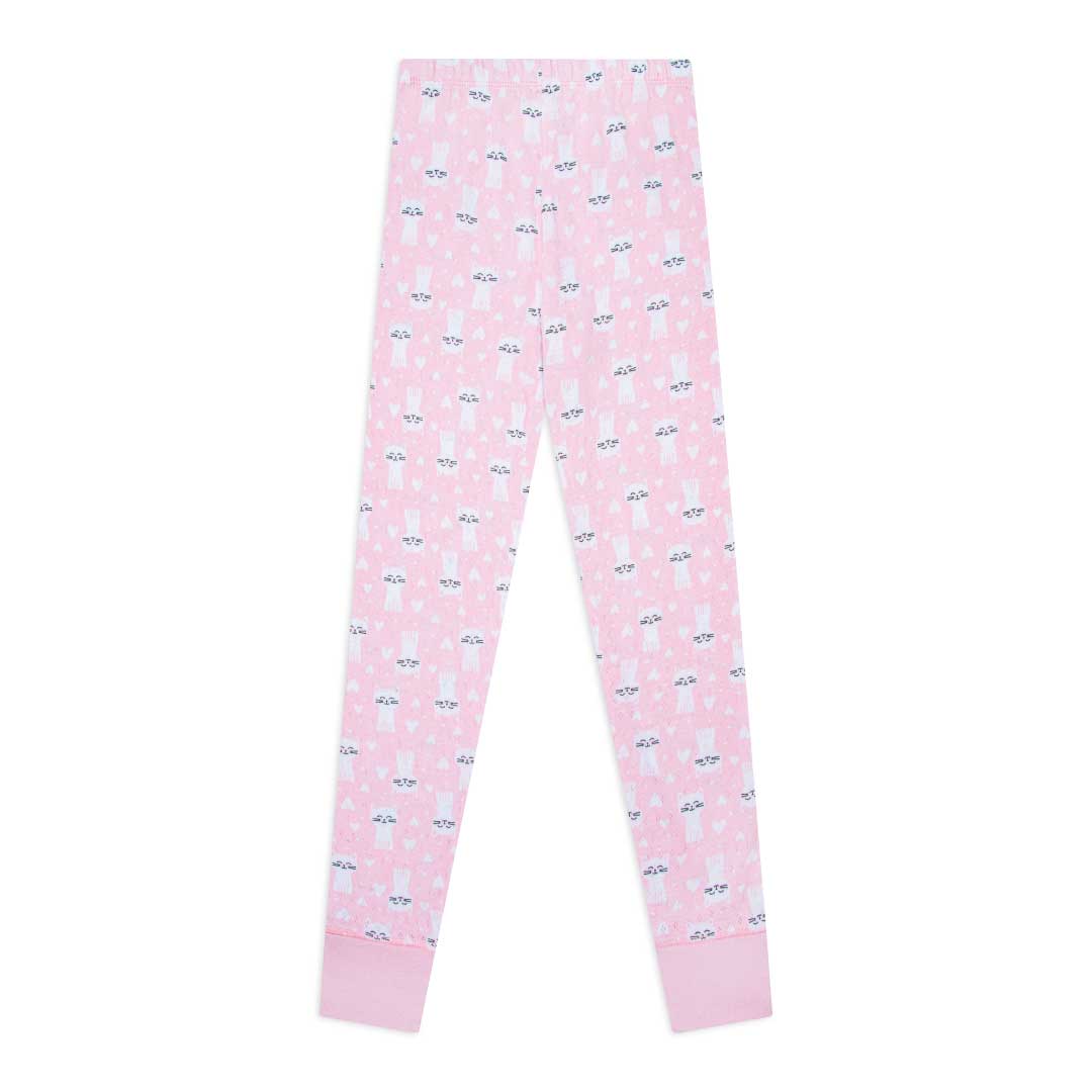 René Rofé Girls Cotton Snug Fit Pajama Pant And Short Set