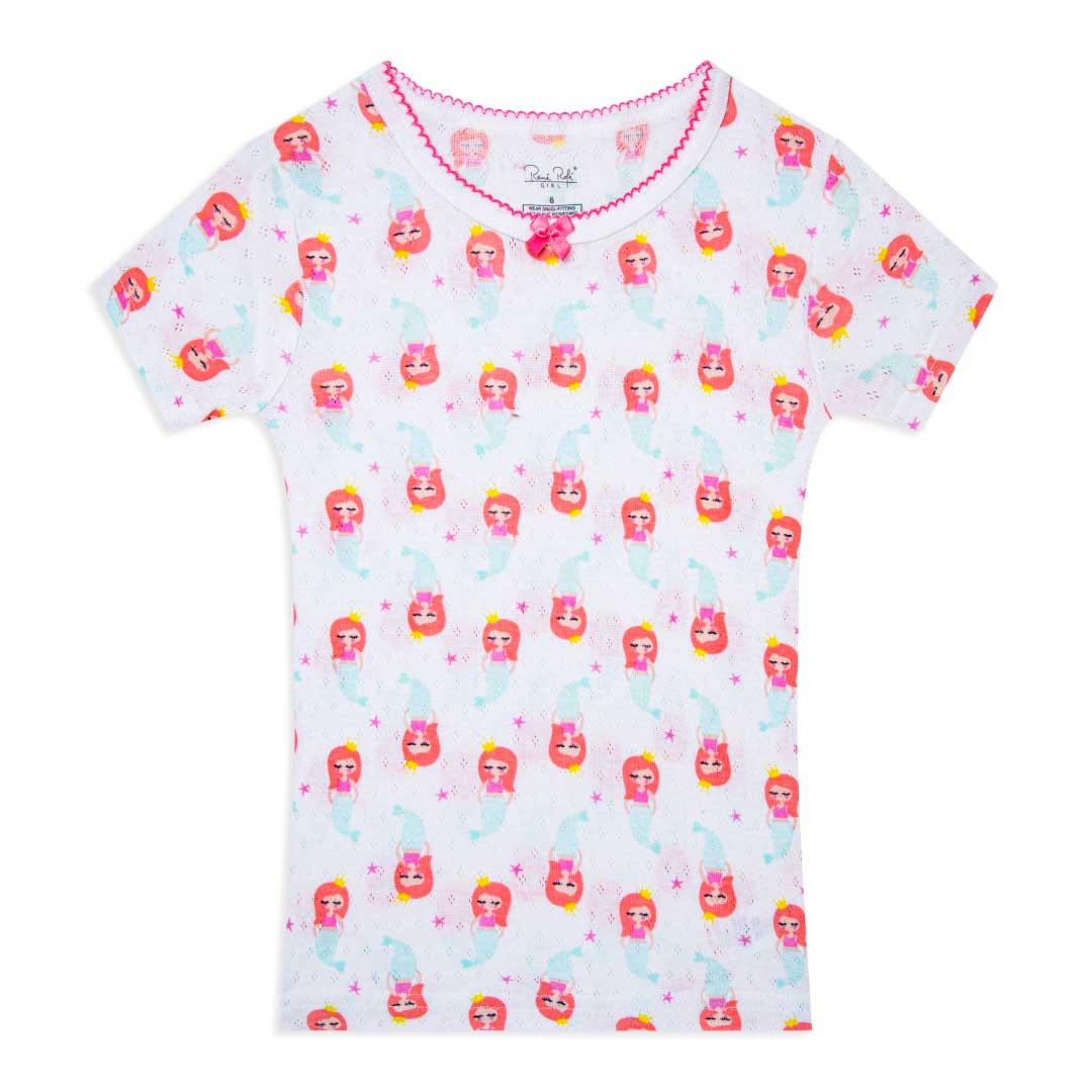 René Rofé Girls Cotton Snug Fit Pajama Pant And Short Set