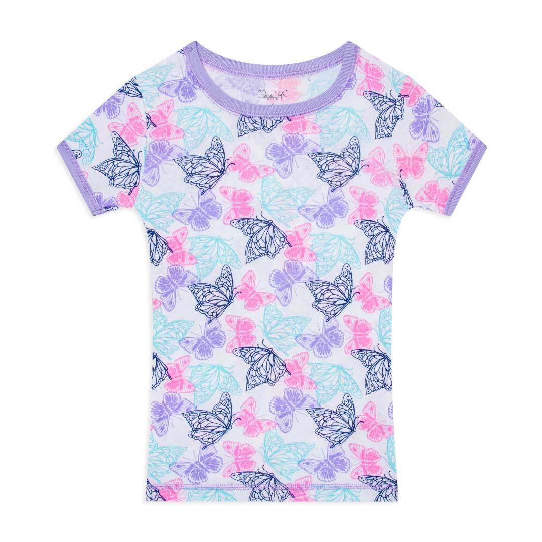 René Rofé Girls Snug Fit Cotton Pajama Pant And Short Set