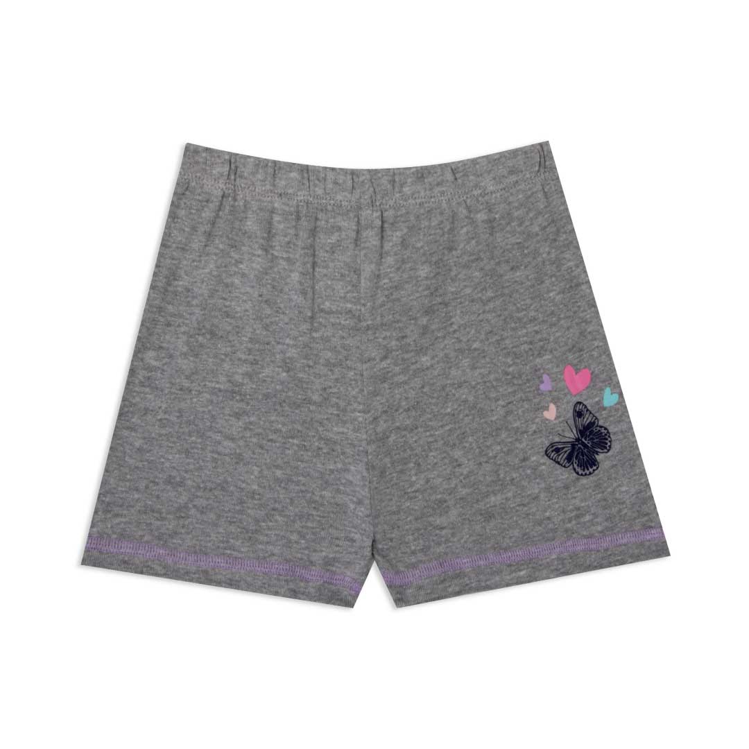Butterfly printed shorts as part of the René Rofé Girls Snug Fit Cotton Pajama Pant and Short Set