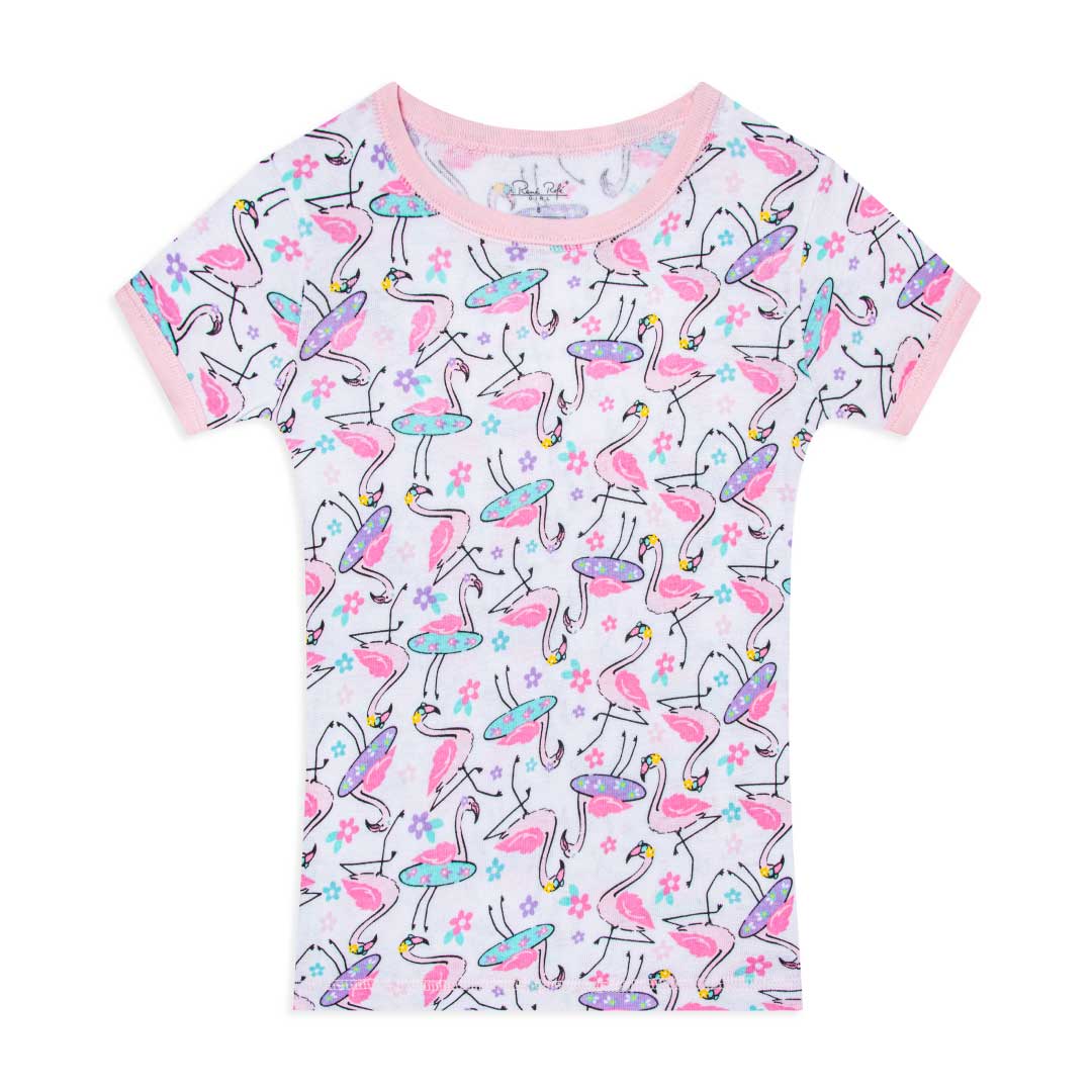 René Rofé Girls Snug Fit Cotton Pajama Pant And Short Set