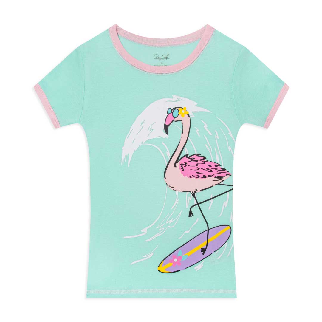 René Rofé Girls Snug Fit Cotton Pajama Pant And Short Set