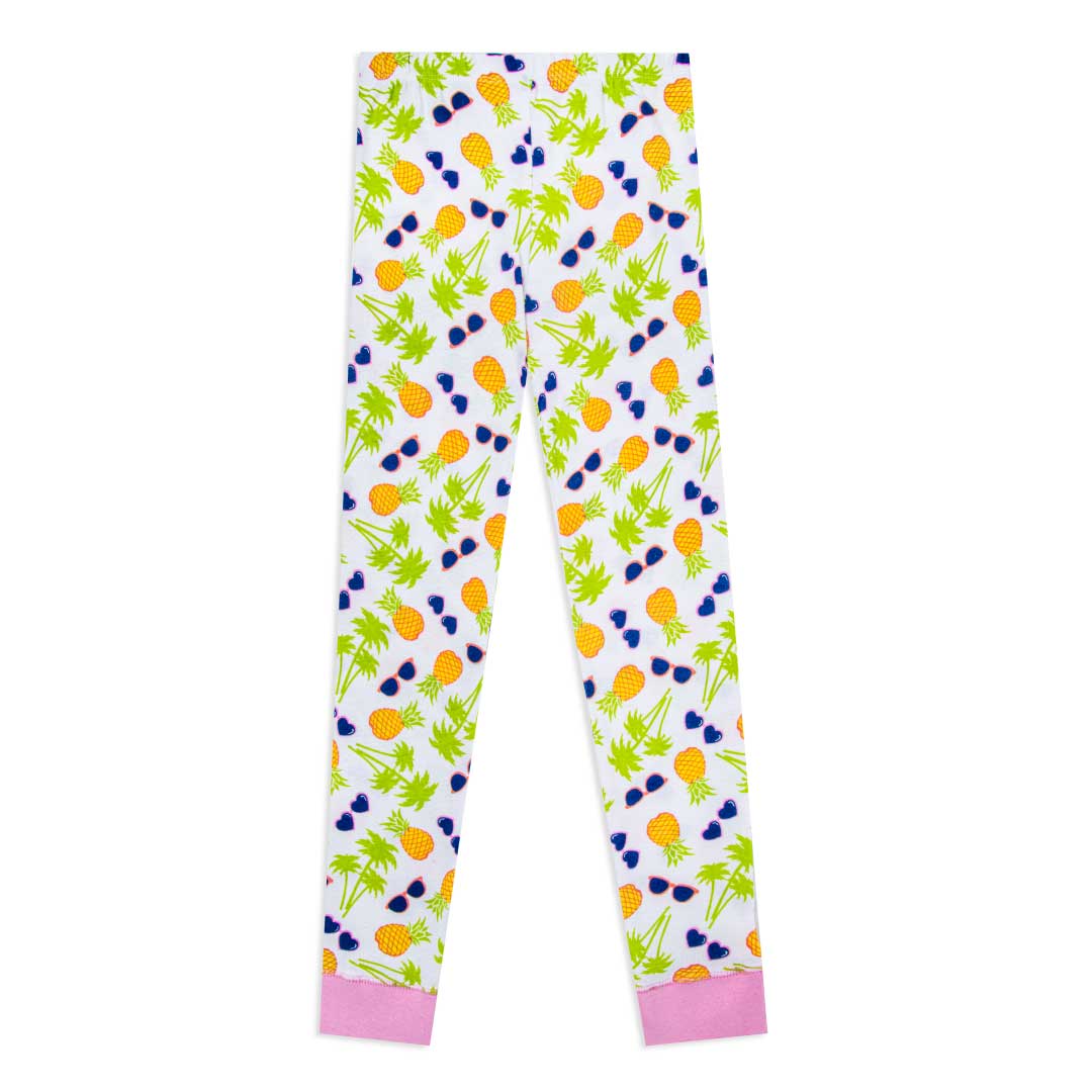 René Rofé Girls Snug Fit Cotton Pajama Pant And Short Set