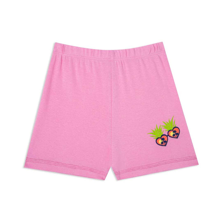 Pineapple printed shorts as part of the René Rofé Girls Snug Fit Cotton Pajama Pant and Short Set