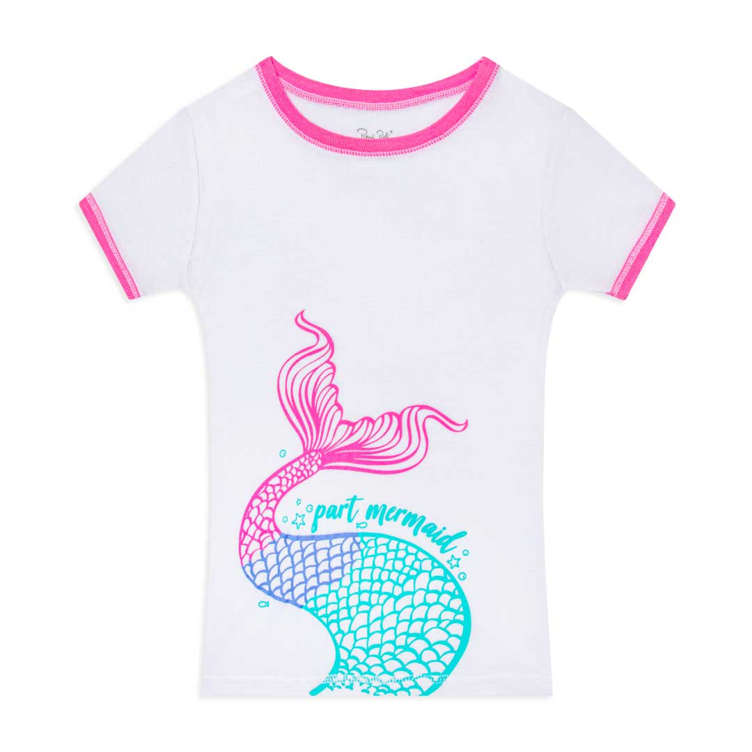 René Rofé Girls Snug Fit Cotton Pajama Pant And Short Set