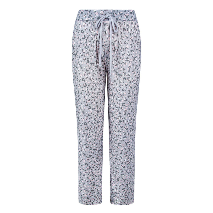 Shop the René Rofé Hacci Pajama Pant in Grey Pink Cheetah print