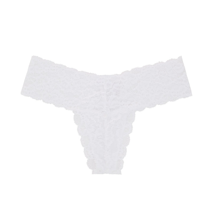Rene Rofe Lingerie Women's T Back Low Waist and See Through Sexy Cheeky Floral Lace G String Thong Panties | 12 Pack Lace Thong Panties