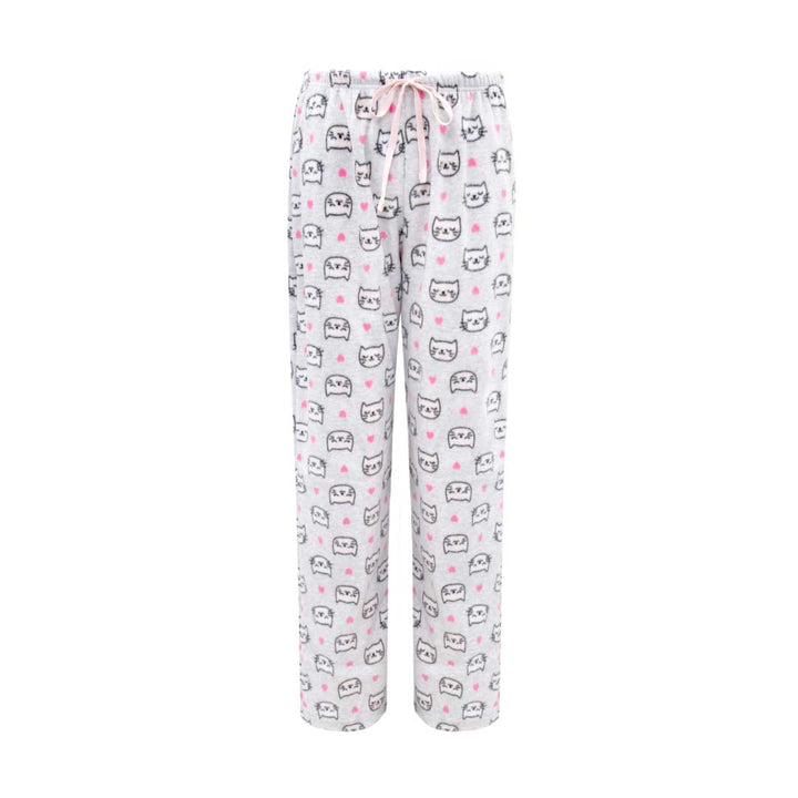 René Rofé Womens Microfleece Button Up Pajama Gift Set With Notch Collar