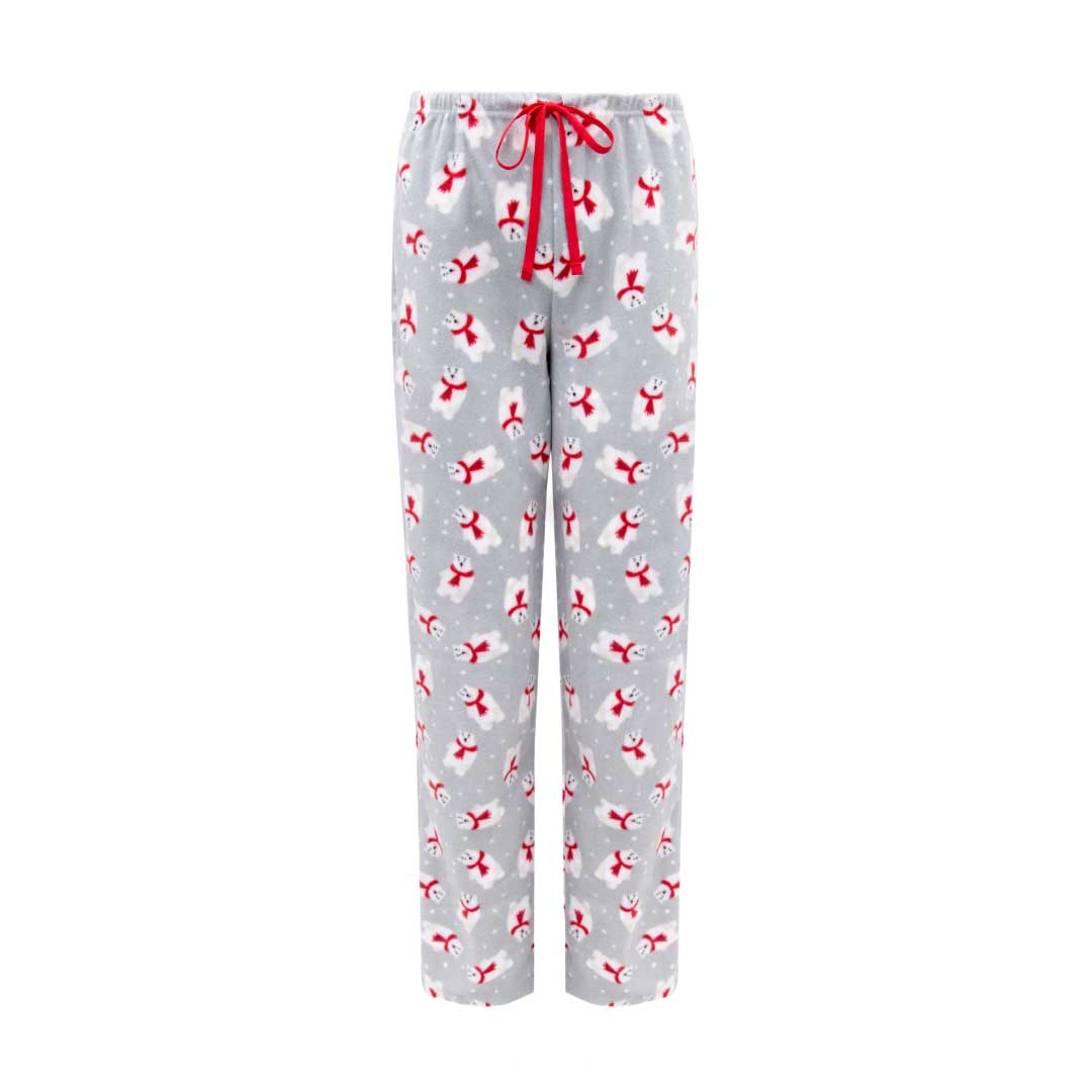 René Rofé Womens Microfleece Button Up Pajama Gift Set With Notch Collar