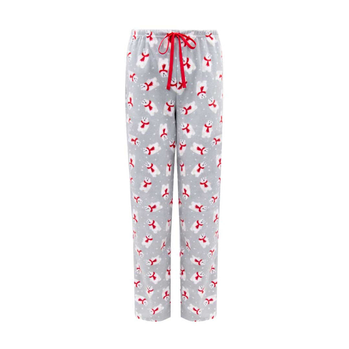 René Rofé Womens Microfleece Button Up Pajama Gift Set With Notch Collar