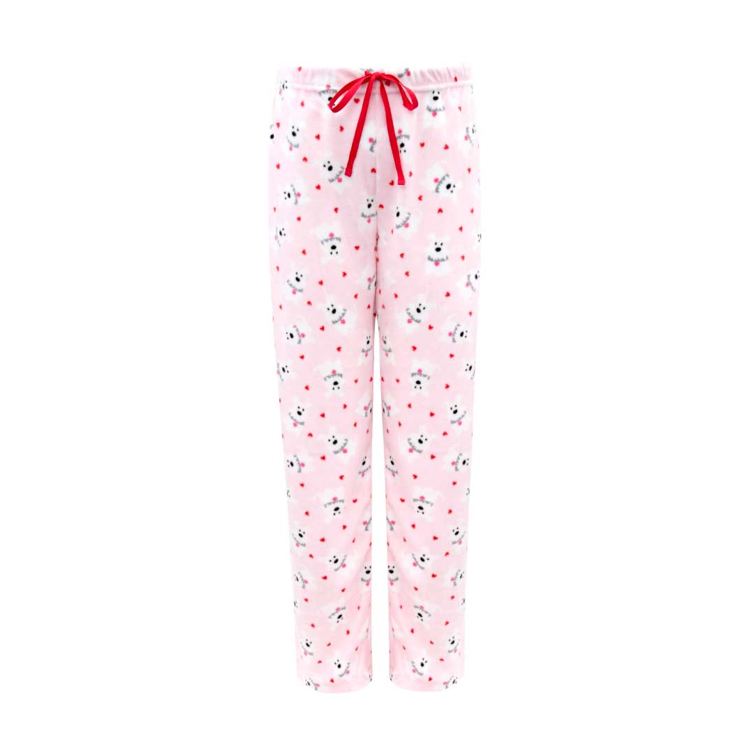 René Rofé Womens Microfleece Button Up Pajama Gift Set With Notch Collar