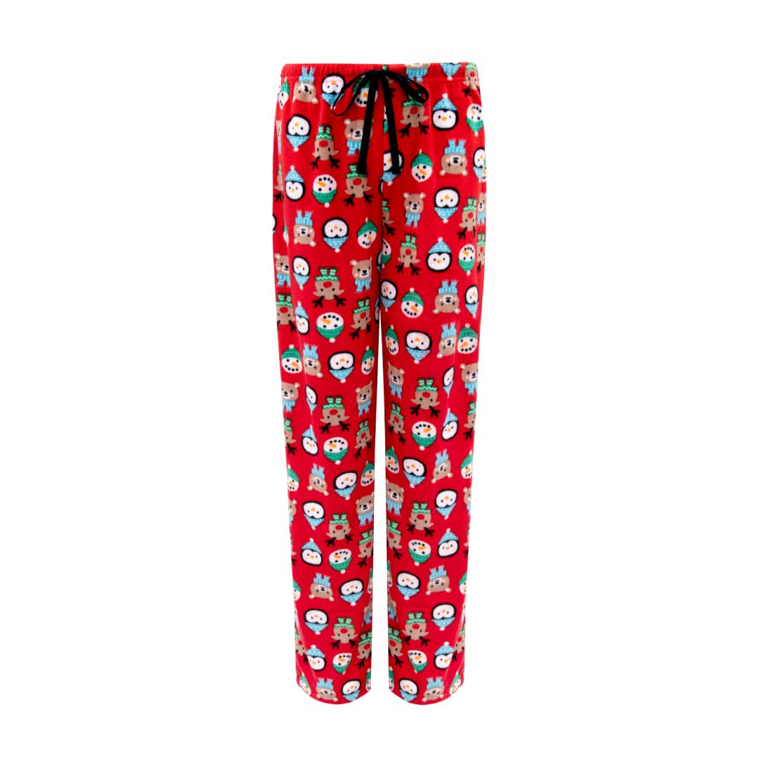 René Rofé Womens Microfleece Button Up Pajama Gift Set With Notch Collar