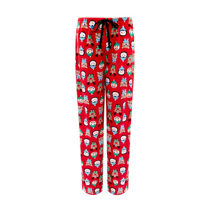 René Rofé Womens Microfleece Button Up Pajama Gift Set With Notch Collar