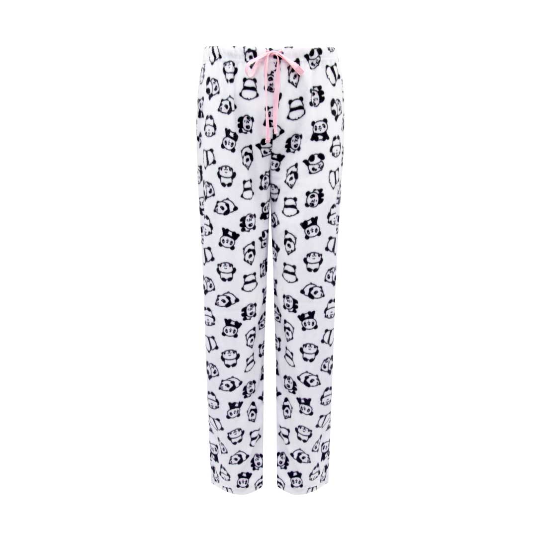 René Rofé Womens Microfleece Button Up Pajama Gift Set With Notch Collar