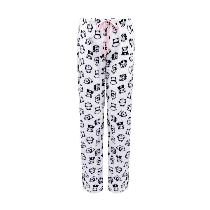 René Rofé Womens Microfleece Button Up Pajama Gift Set With Notch Collar