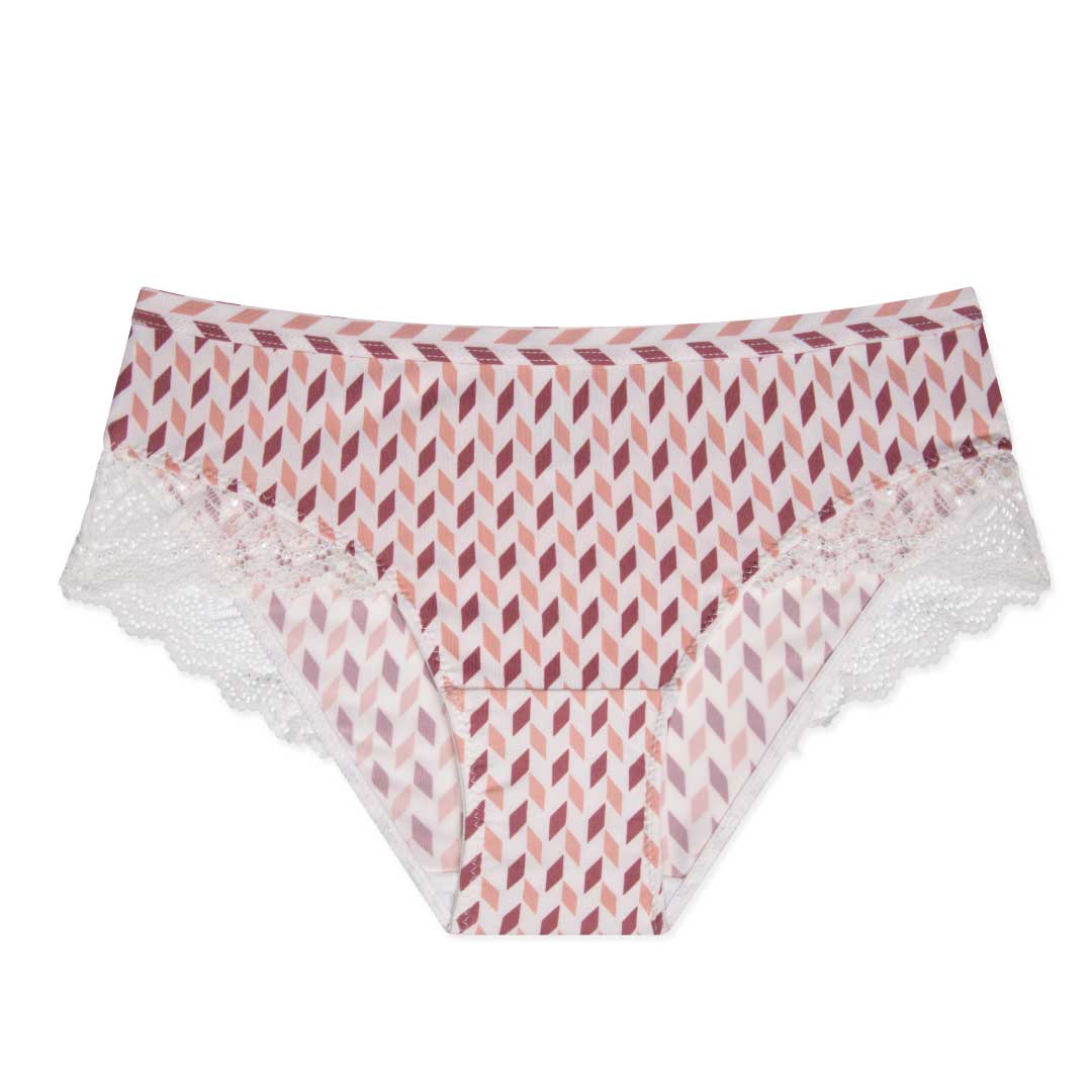 René Rofé Neo Du Jour Laser Cut Hipster With Lace