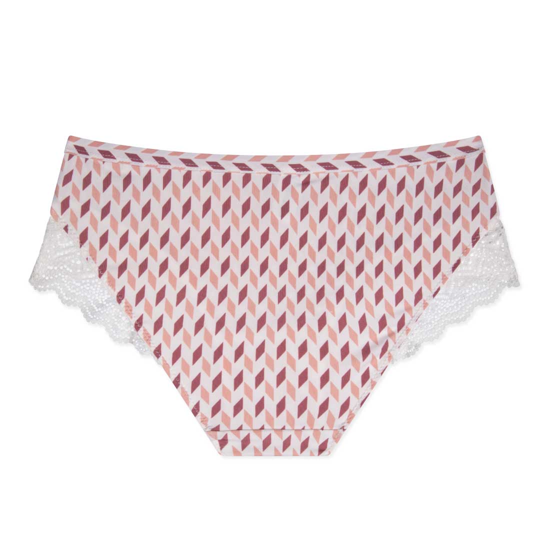 René Rofé Neo Du Jour Laser Cut Hipster With Lace