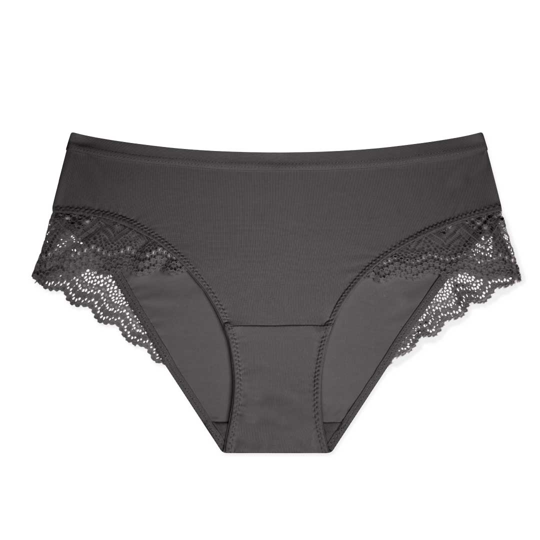 René Rofé Neo Du Jour Laser Cut Hipster With Lace