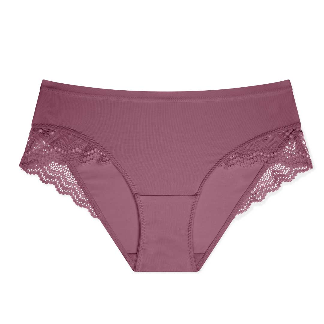 René Rofé Neo Du Jour Laser Cut Hipster With Lace