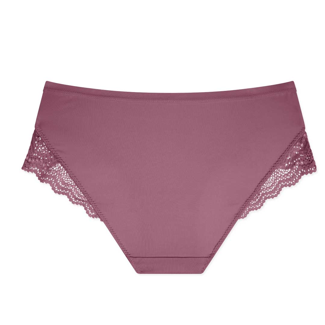 René Rofé Neo Du Jour Laser Cut Hipster With Lace