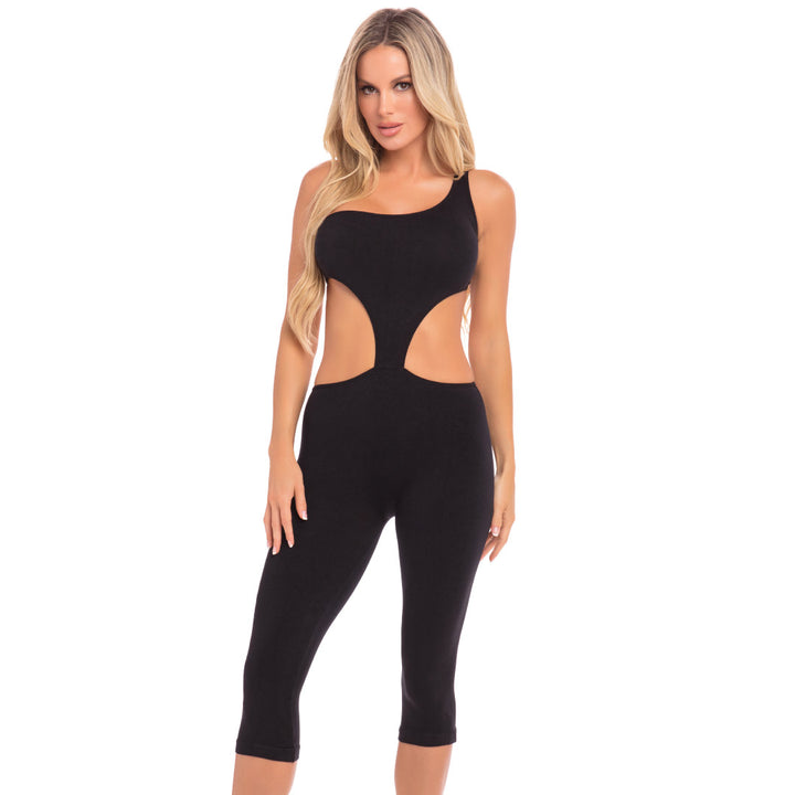 René Rofé One Shoulder Cropped Catsuit