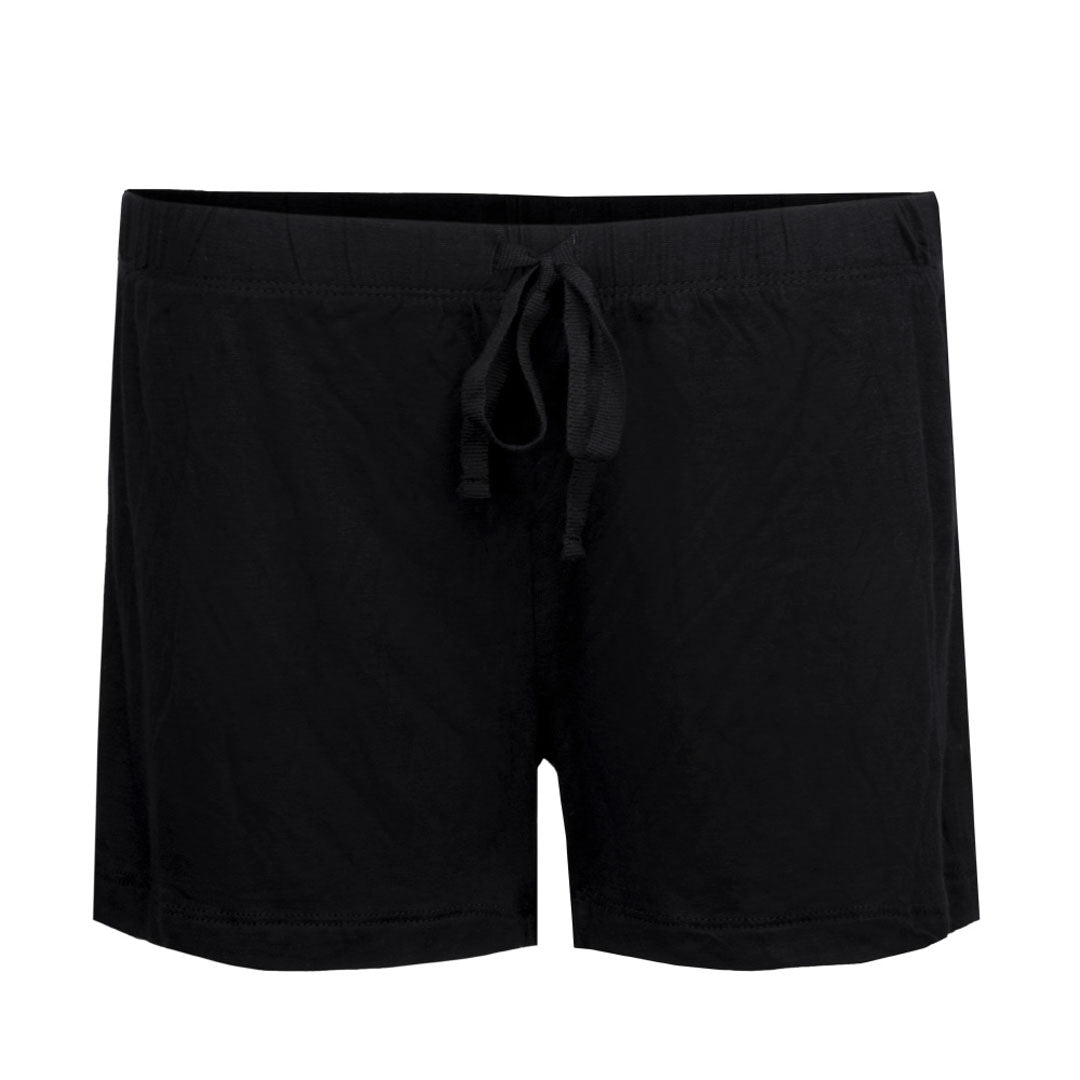 René Rofé Pillow Talk Pajama Shorts - 4 Pack in Black and Leopard Print