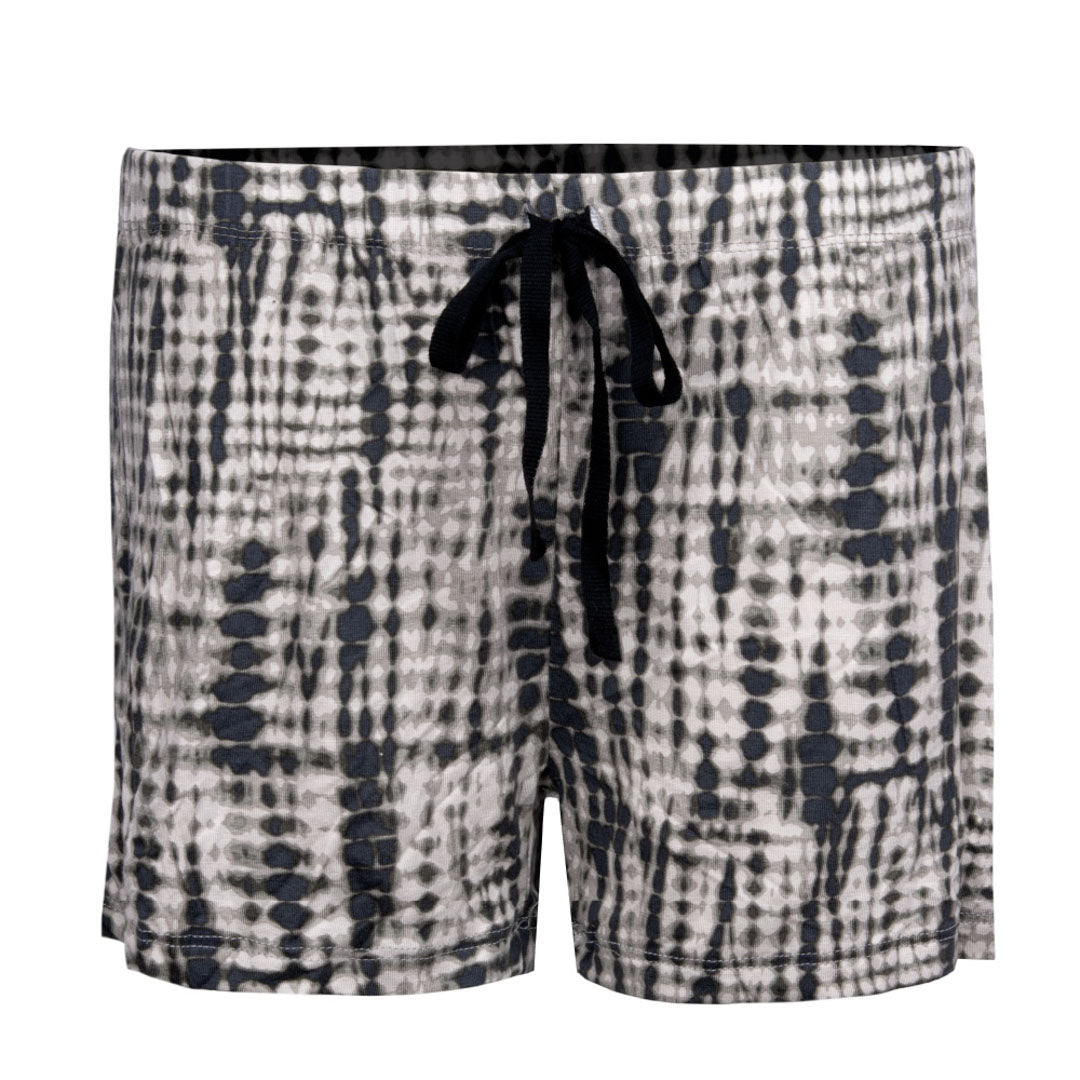 René Rofé Pillow Talk Pajama Shorts - 4 Pack in Black and White Tie Dye