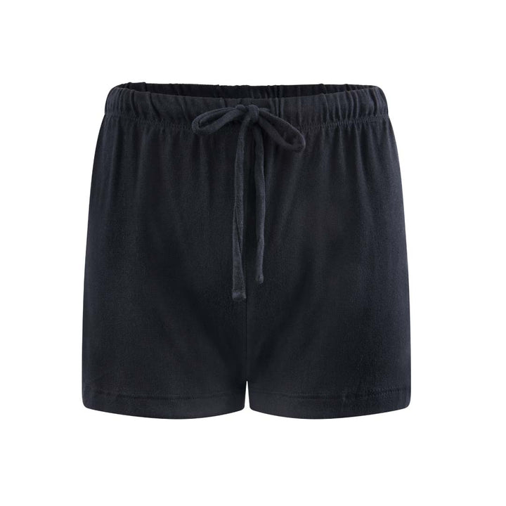 René Rofé Pillow Talk Pajama Shorts - 4 Pack in Black, Grey Stripes and Leopard Print 