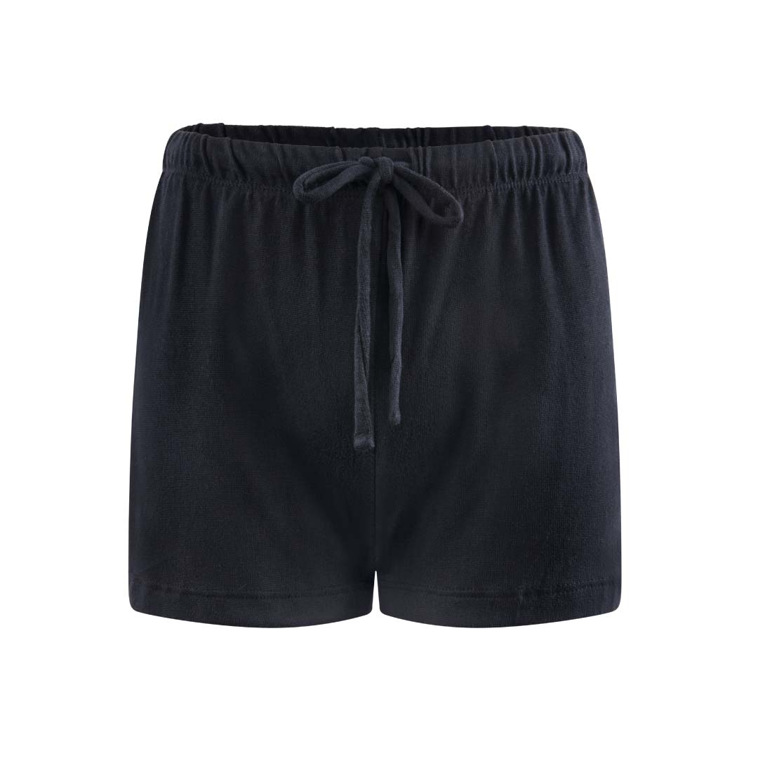 René Rofé Pillow Talk Pajama Shorts - 4 Pack in Black, Grey Stripes and Leopard Print 