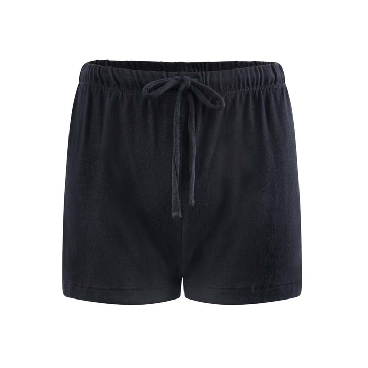 René Rofé Pillow Talk Pajama Shorts - 4 Pack in Black, Grey Stripes and Leopard Print 
