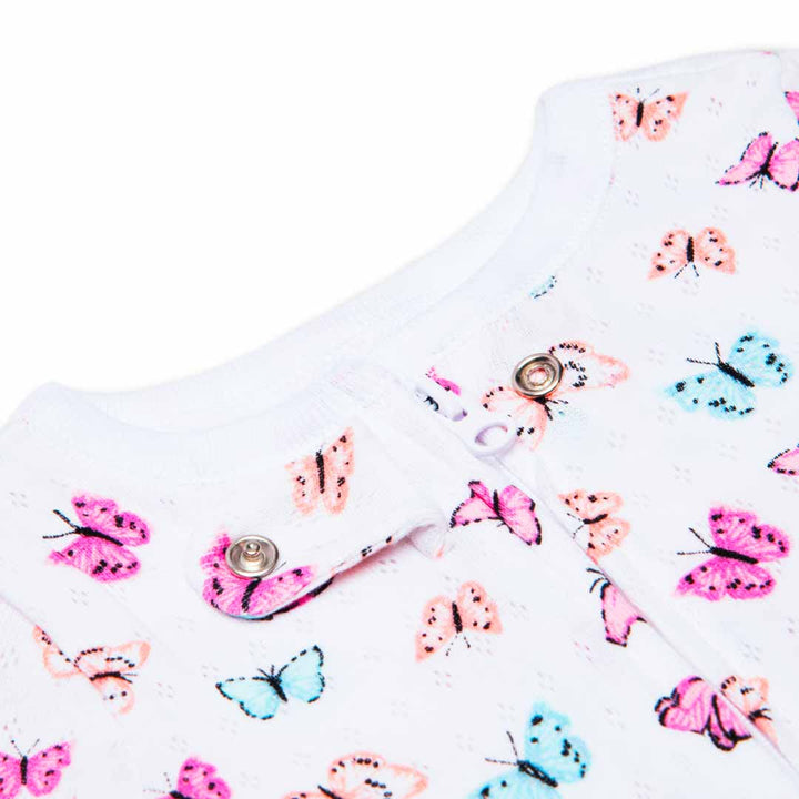 Pointelle Blanket Sleeper for Kids (Infant Girls) in butterflies pattern by René Rofé