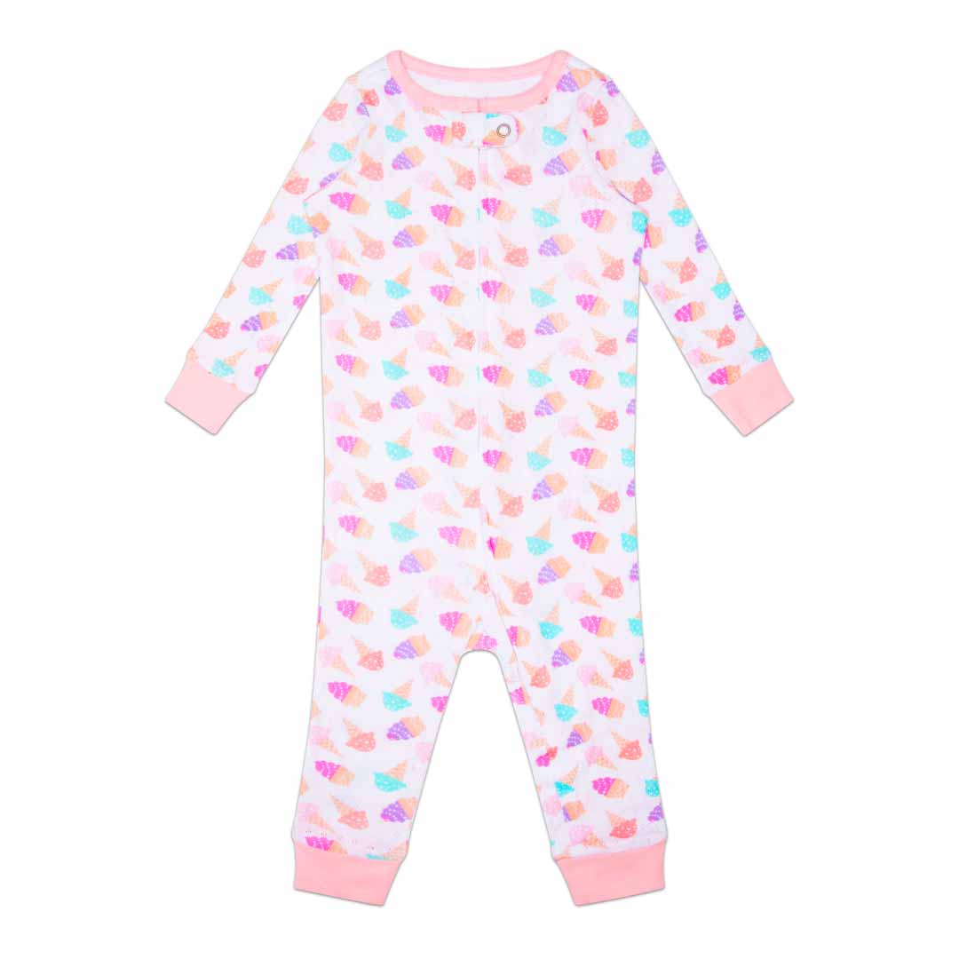 Pointelle Blanket Sleeper for Kids (Infant Girls) in icecream pattern by René Rofé