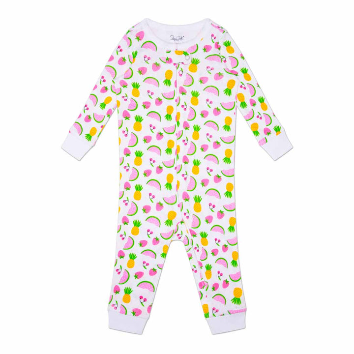 Pointelle Blanket Sleeper for Kids (Infant Girls) in pineapples and cherries pattern by René Rofé