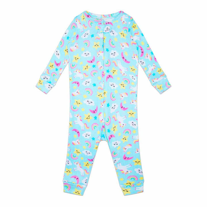 Pointelle Blanket Sleeper for Kids (Infant Girls) in rainbows and unicorns pattern by René Rofé