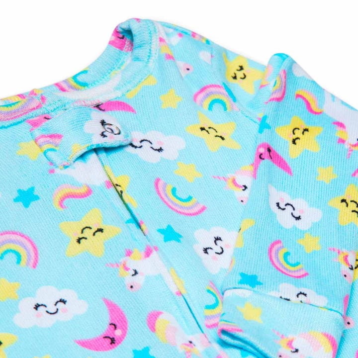 Pointelle Blanket Sleeper for Kids (Infant Girls) in rainbows and unicorns pattern by René Rofé