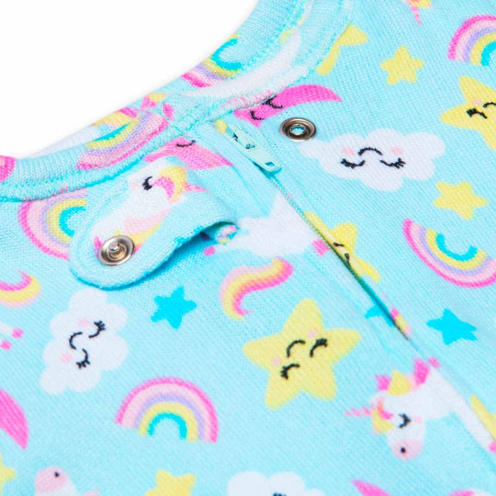 Pointelle Blanket Sleeper for Kids (Infant Girls) in rainbows and unicorns pattern by René Rofé