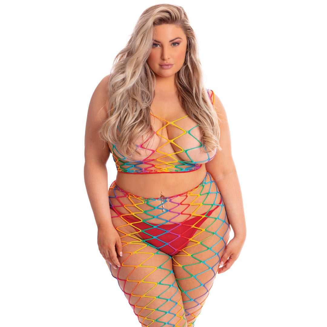 René Rofé Roy G Biv 2 Piece Bodystocking
