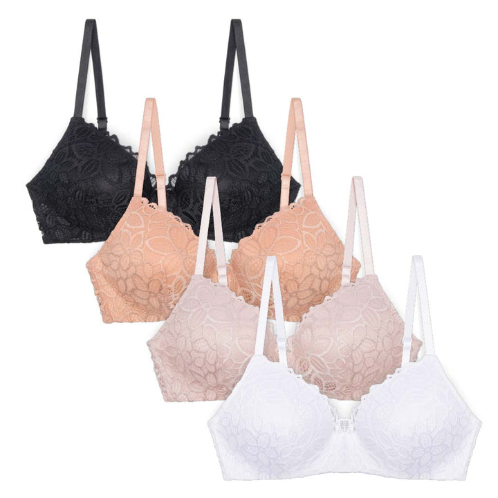René Rofé Soft Foam Wireless T Shirt Bra 4 Pack