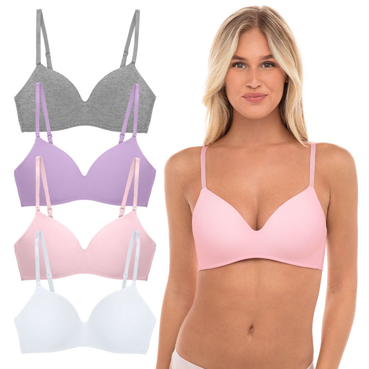 René Rofé Soft Foam Wireless T Shirt Bra 4 Pack