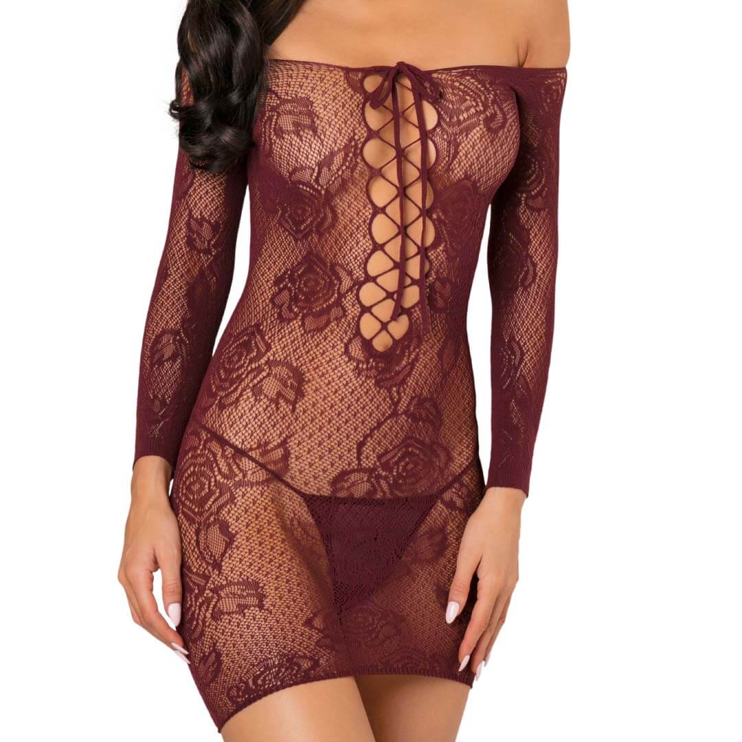 René Rofé Tie Breaker Long Sleeve Dress
