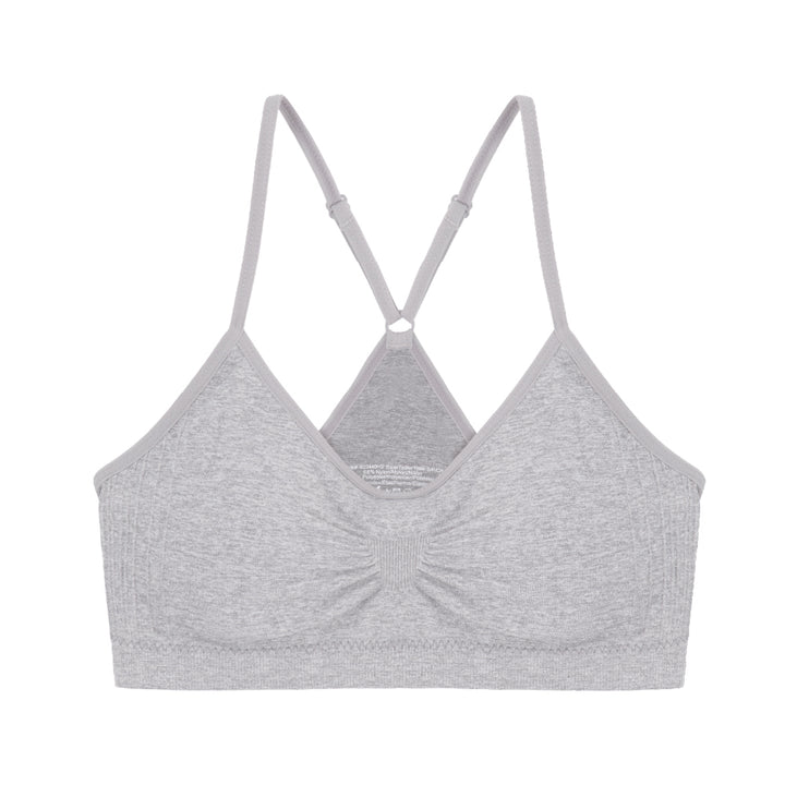 René Rofé Wireless Sports Bras with Removable Pads - 3 Pack with Black, Grey and Beige Bras