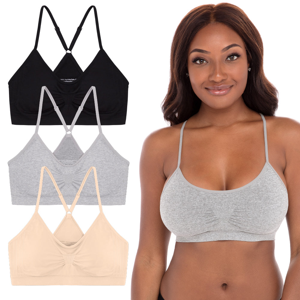 Seamless Padded Comfort Bra w/Removable Pads-3-Pack