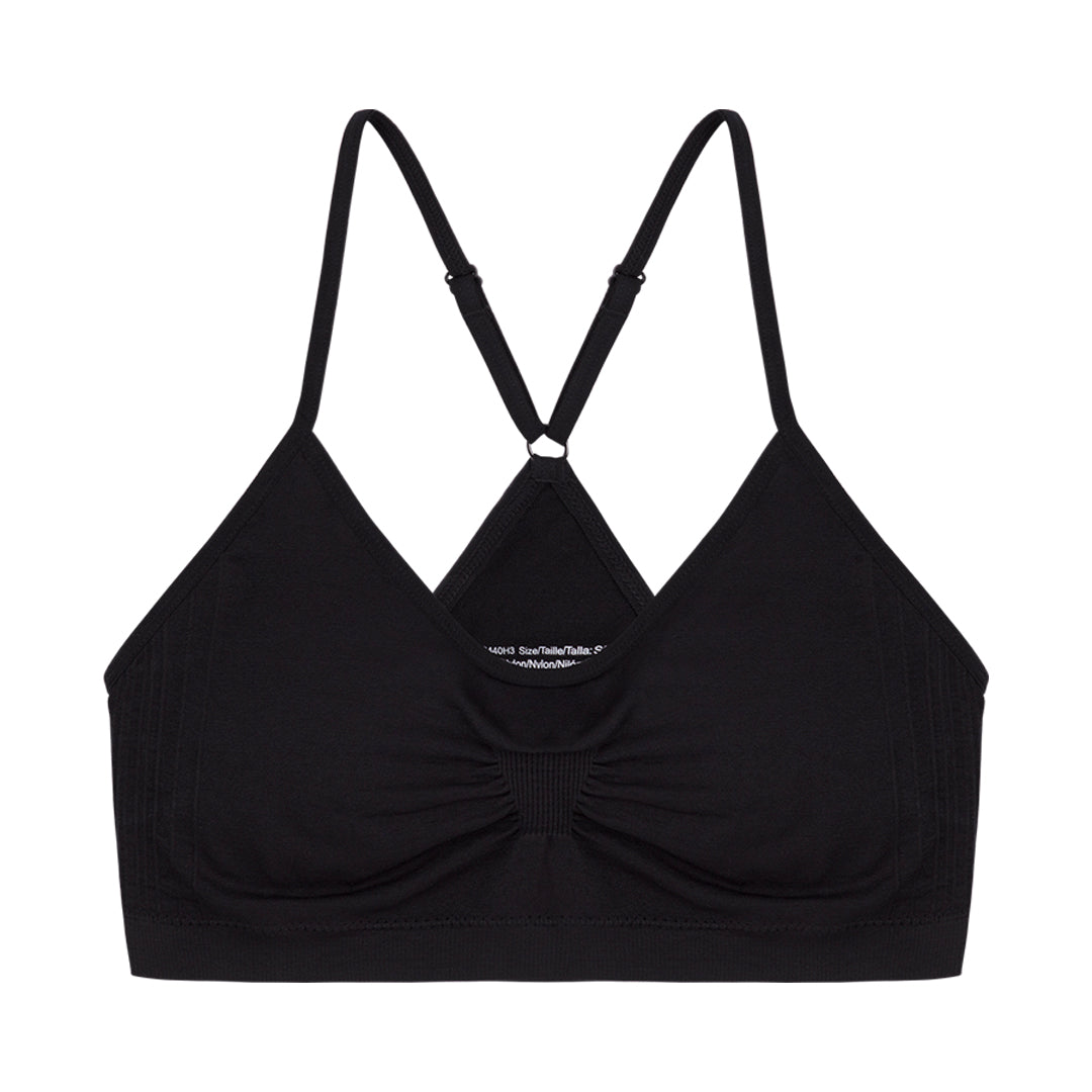 REBL Sports Bra with Sewn-in Pads, High Impact Support with Non-Removable  Permanent Pads Cups, Black, S : : Home & Kitchen