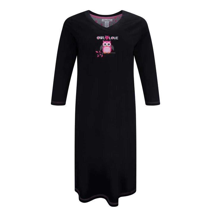 René Rofé Womens 3 4 Sleeve Cotton Nightshirt