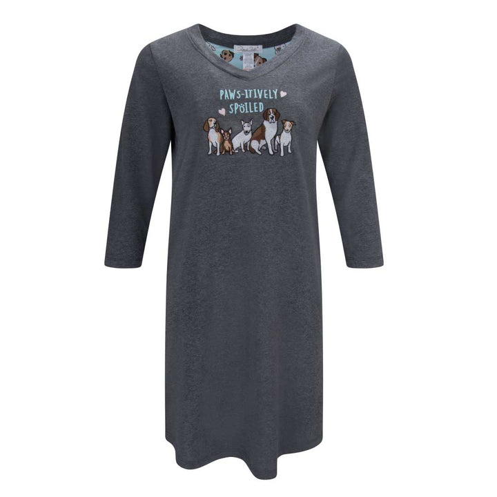 René Rofé Womens 3 4 Sleeve Cotton Nightshirt