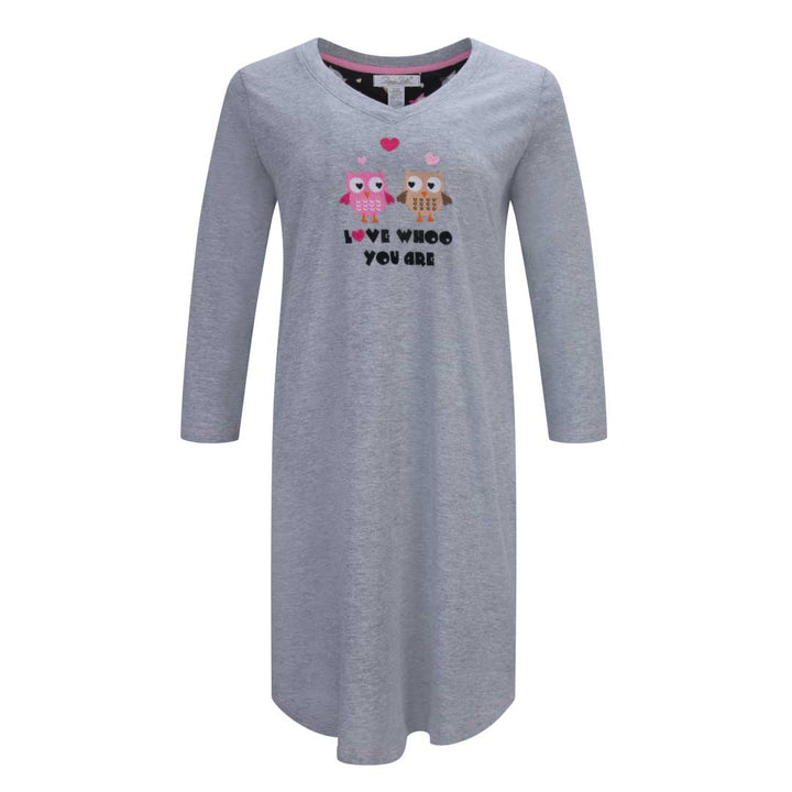 René Rofé Womens 3 4 Sleeve Cotton Nightshirt
