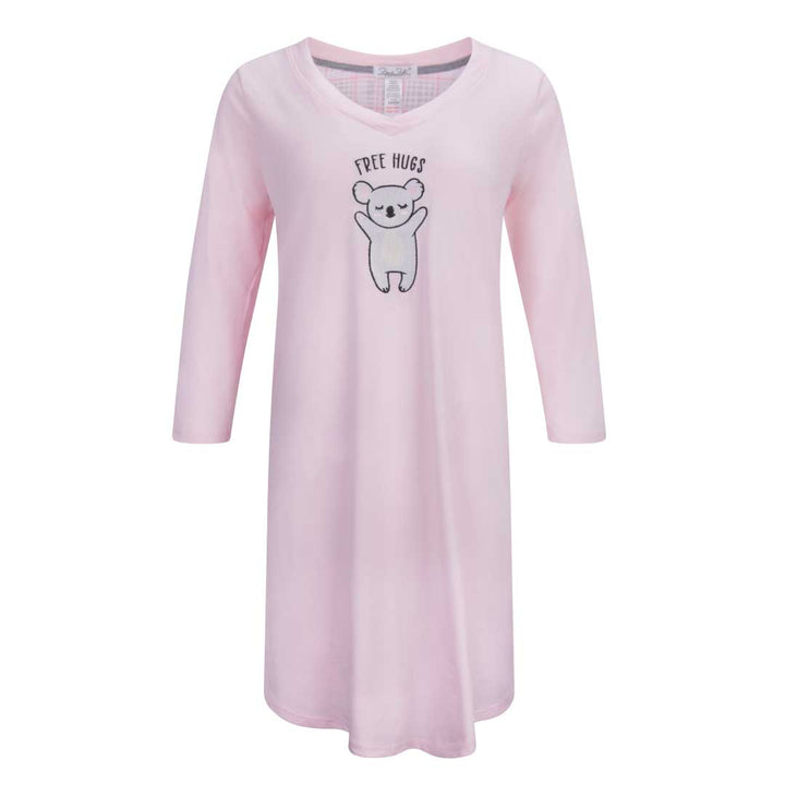 René Rofé Womens 3 4 Sleeve Cotton Nightshirt