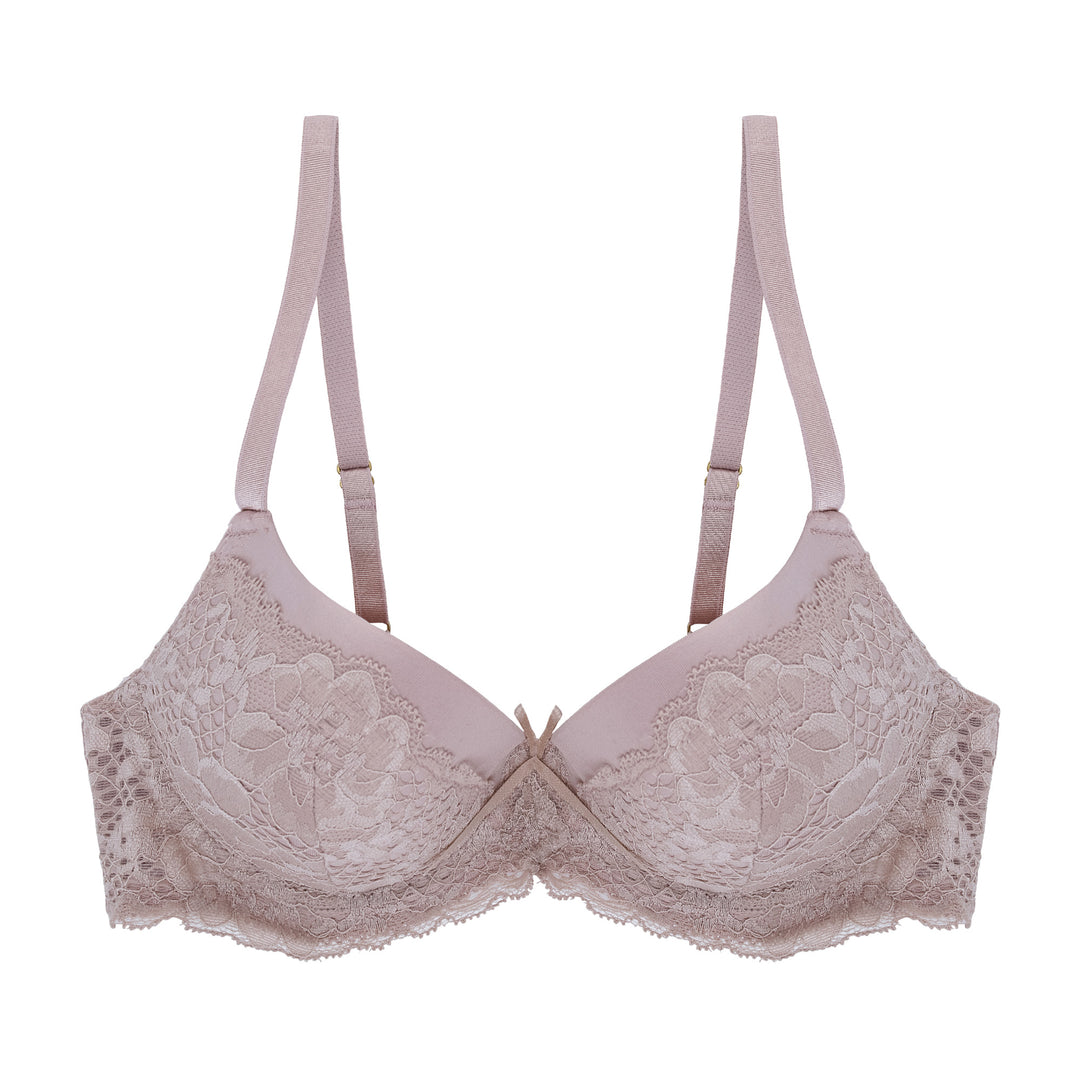 Lace push-up bra - Light pink - Ladies