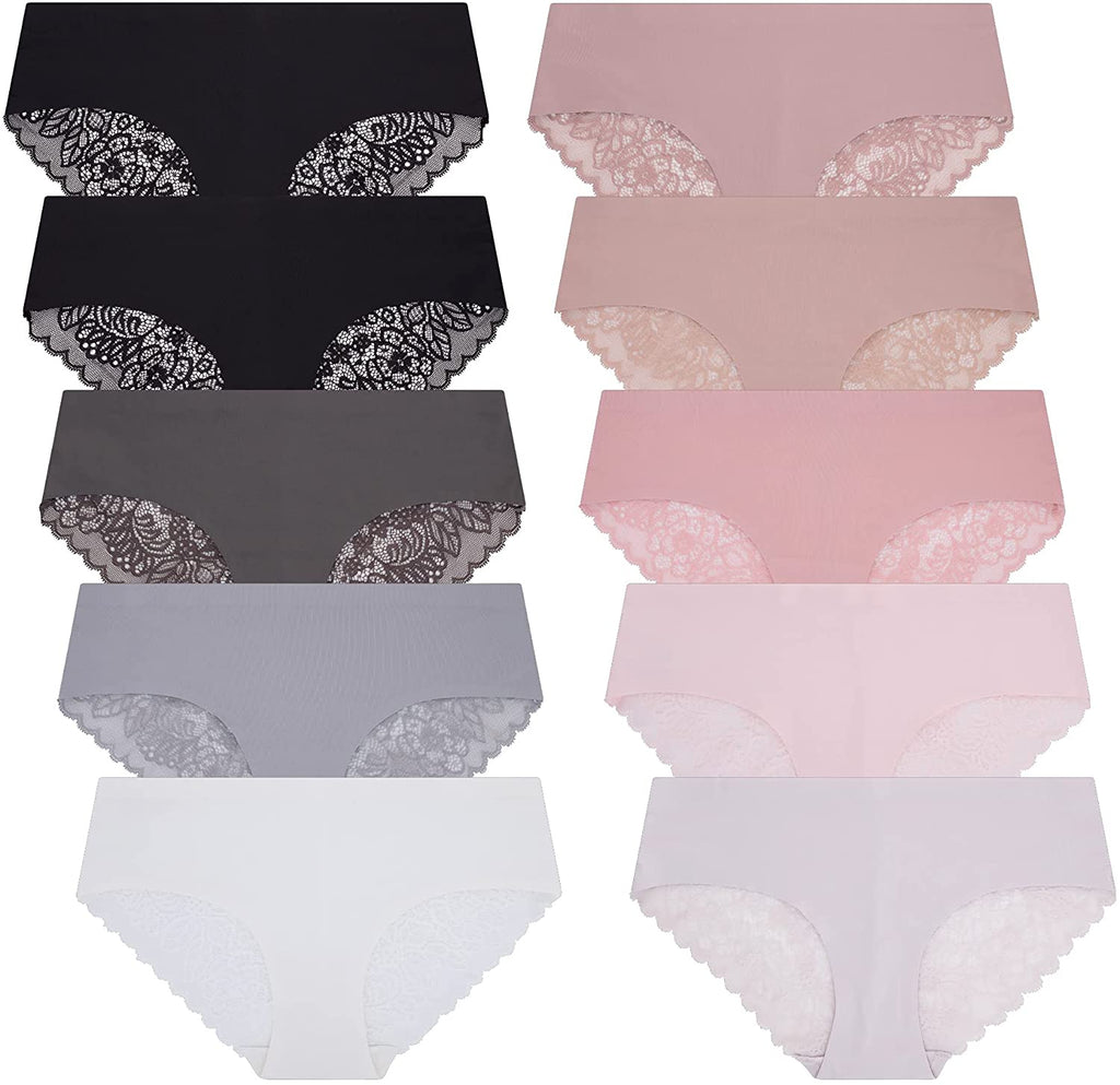Silky Lacy Hipster Panties - 56 Pack for Women France